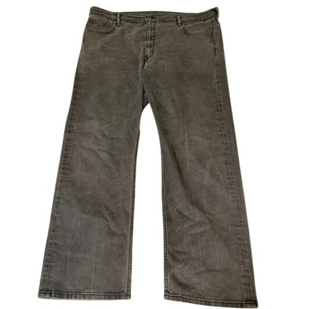 Vintage Levi's 569 Jeans Mens 42x32 Faded Black Loose Straight Baggy Denim Y2K